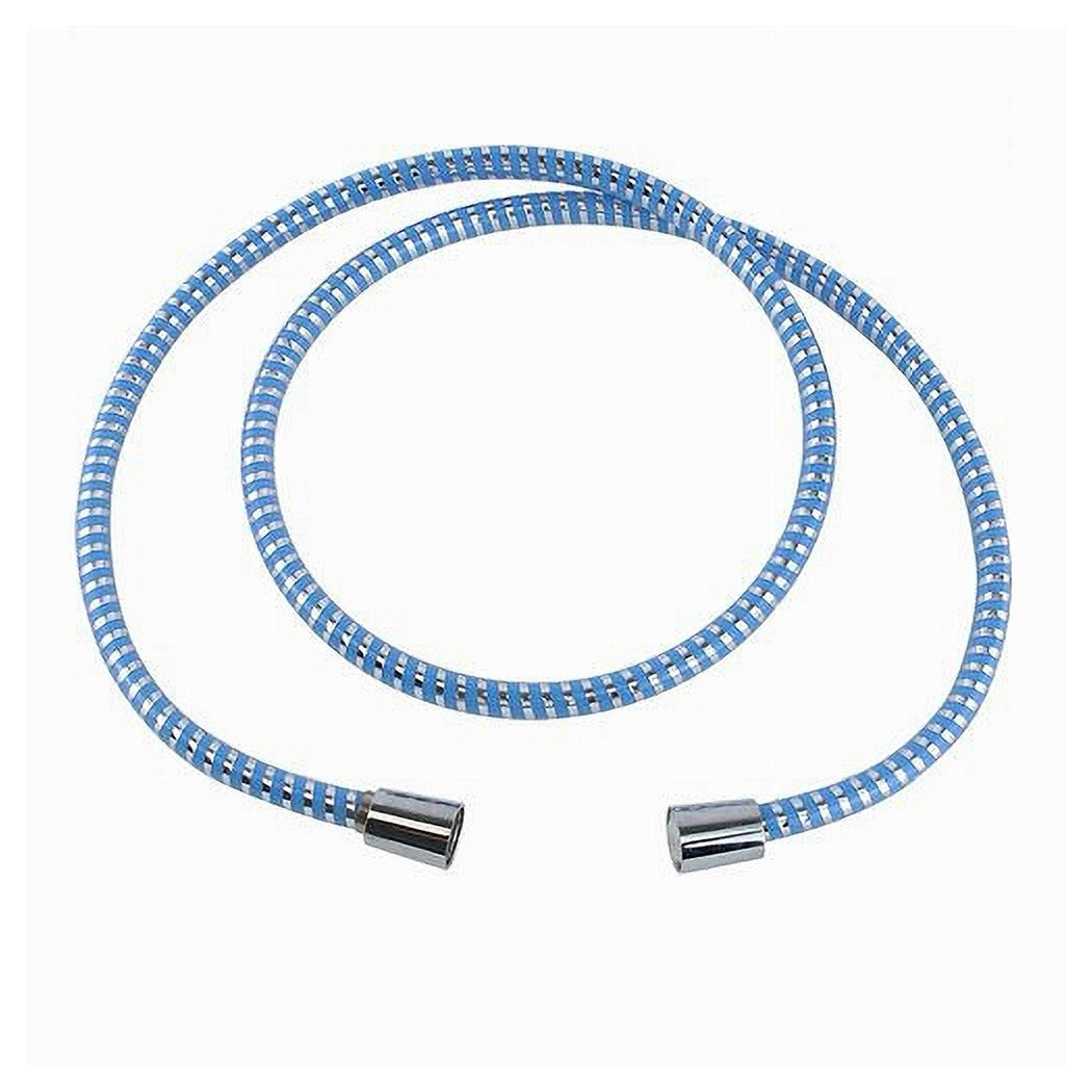 foto del prodotto trade shop tubo ricambio laccio flessibile doccia 1.5 mt laccio pvc rivestimento blu 87296 