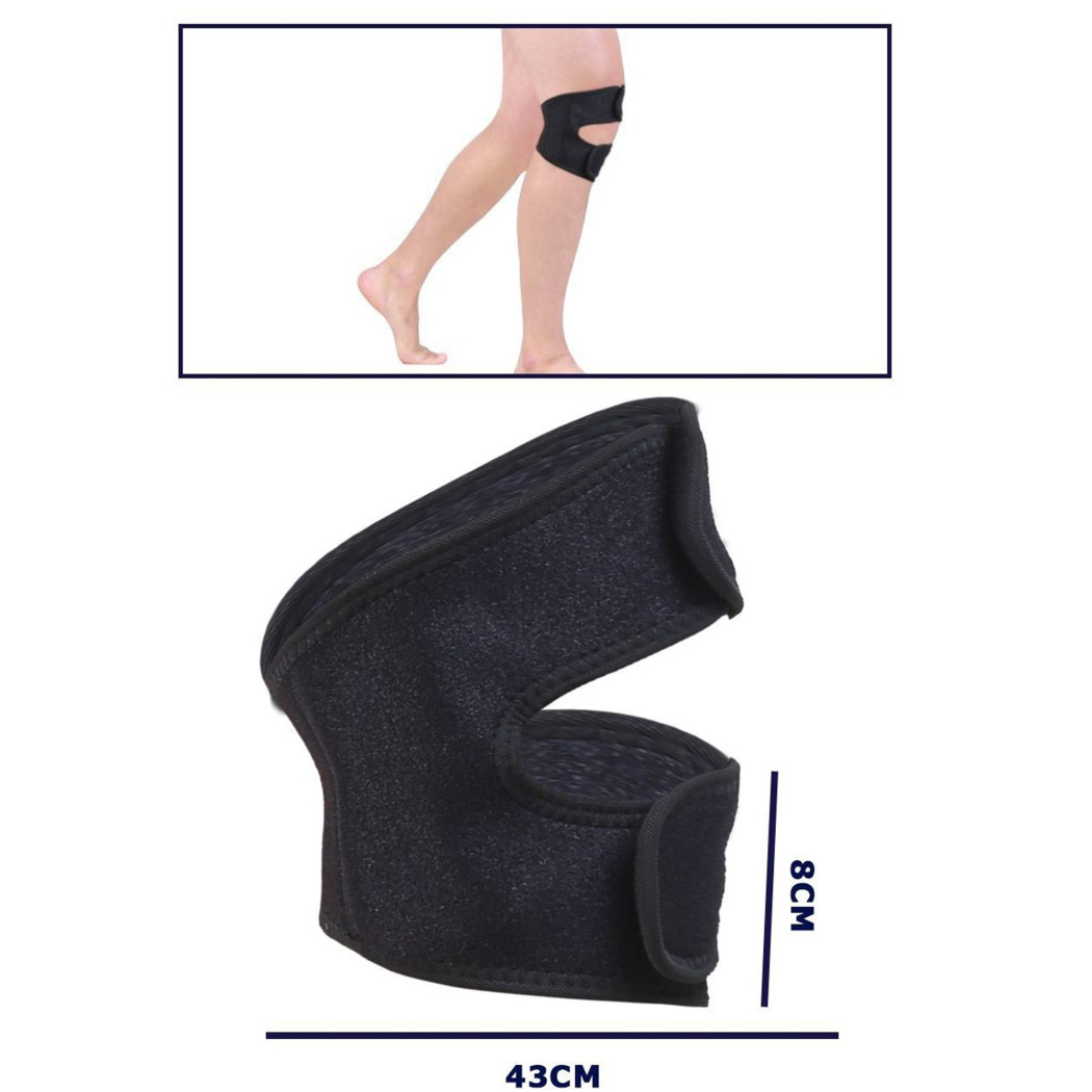 foto del prodotto trade shop tutore doppio per ginocchio fascia per corridori supporto tendine rotuleo 