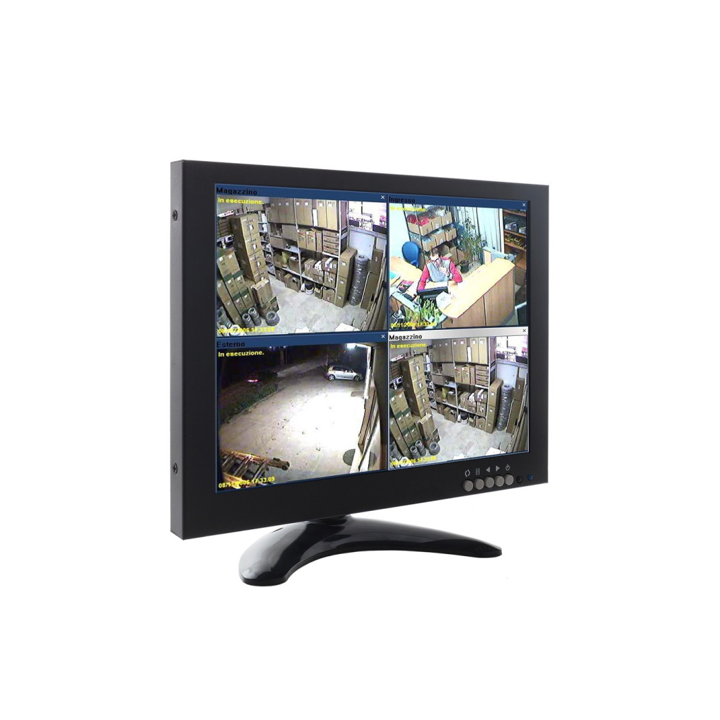 foto del prodotto trade shop tv televisore monitor digitale 10.1 tft videosorveglianza cctv av vga bnc hdmi 