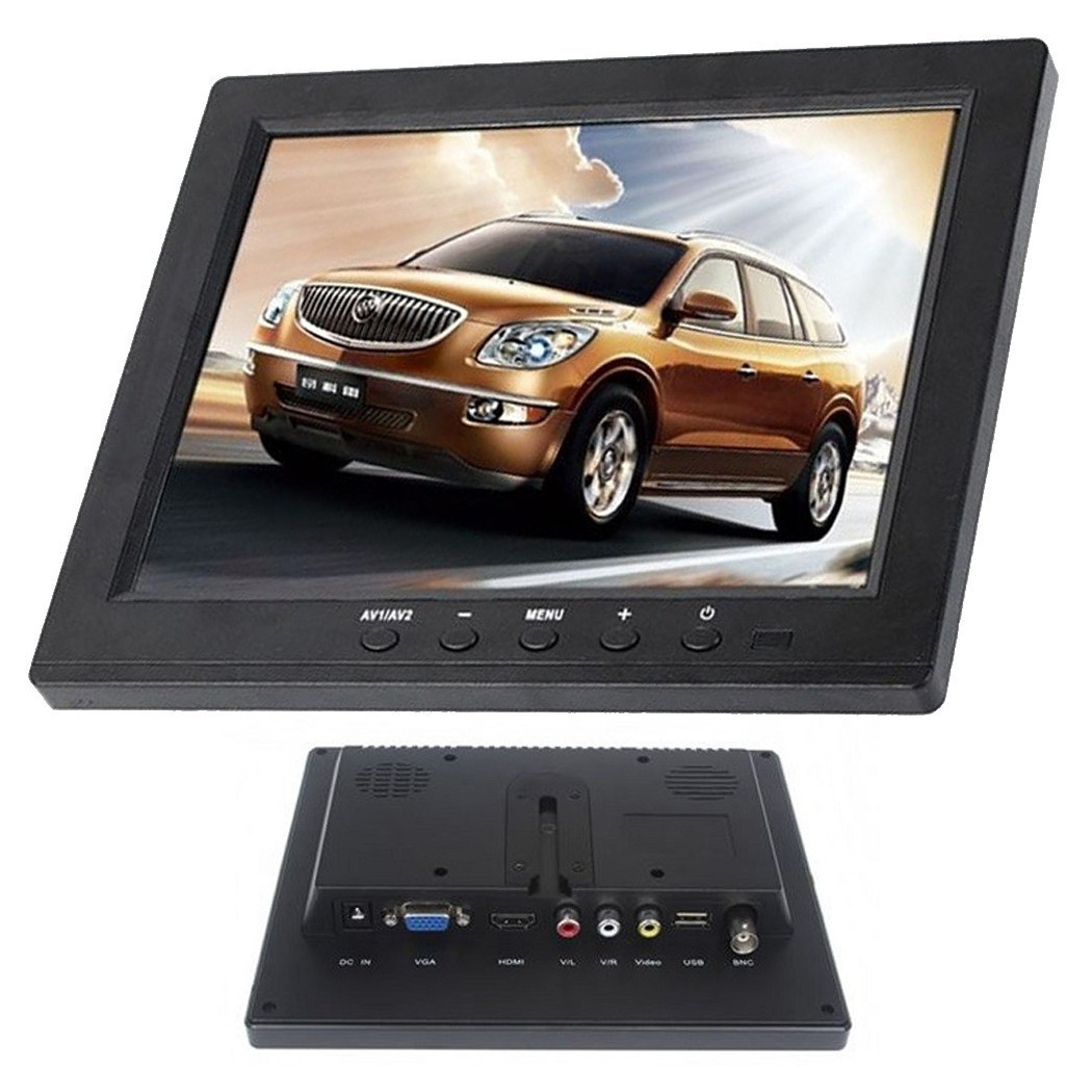 foto del prodotto trade shop - tv televisore monitor lcd 8'' tft videosorveglianza vga bnc hdmi usb telecomando -