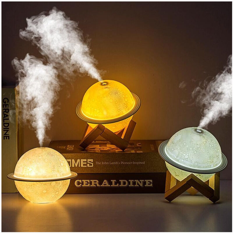 foto del prodotto trade shop umidificatore diffusore aromi aromaterapia lampada da tavolo led ultrasuoni luna 