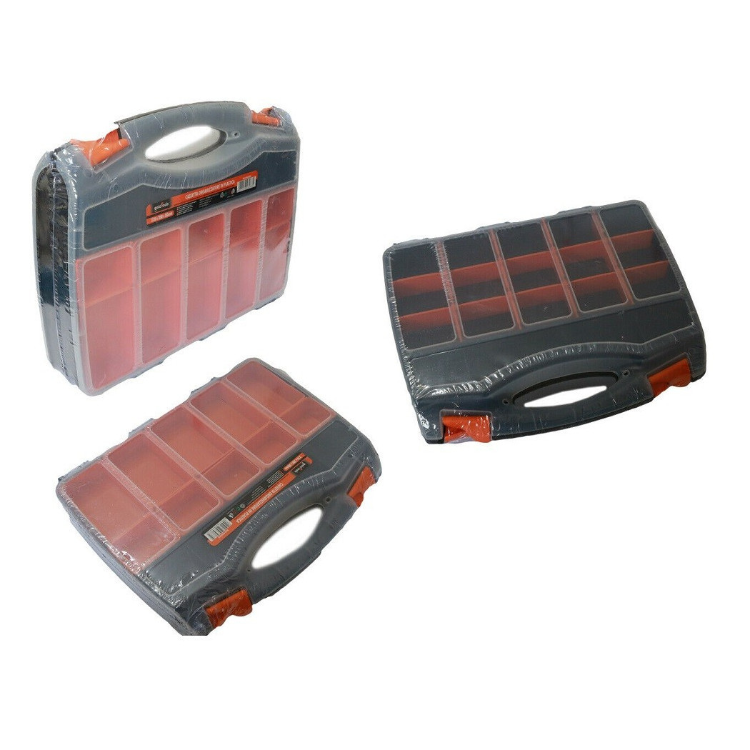 foto del prodotto trade shop valigetta cassetta porta attrezzi e minuteria organizer 37x30x8 cm 31 scomparti 