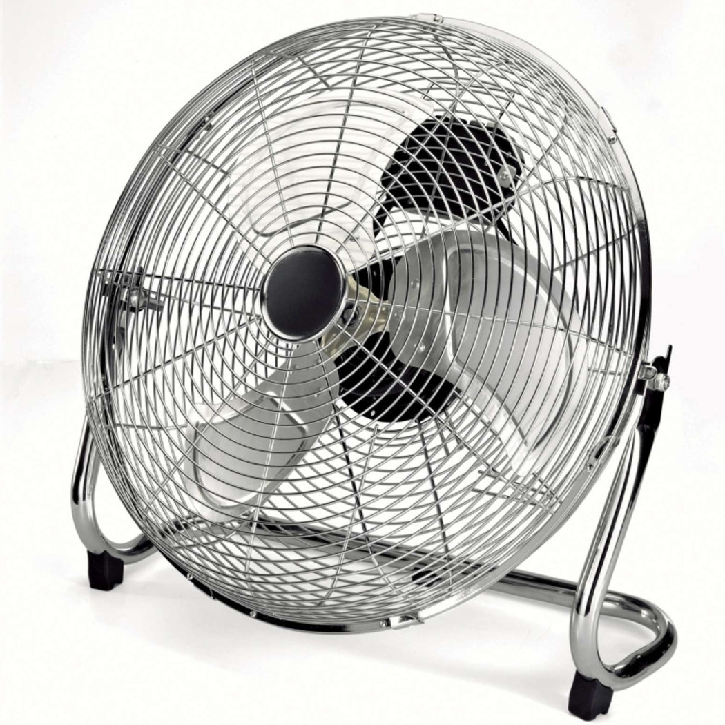 foto del prodotto trade shop ventilatore 3 pale in alluminio oscillante diametro 35 cm 120w stand in metallo 