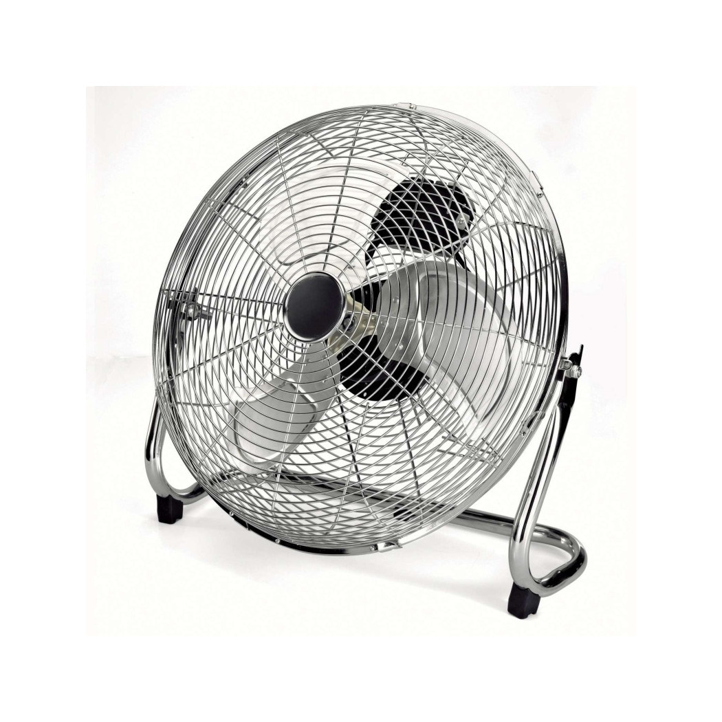 foto del prodotto trade shop ventilatore 3 pale in alluminio oscillante diametro 40 cm 70w stand in metallo 