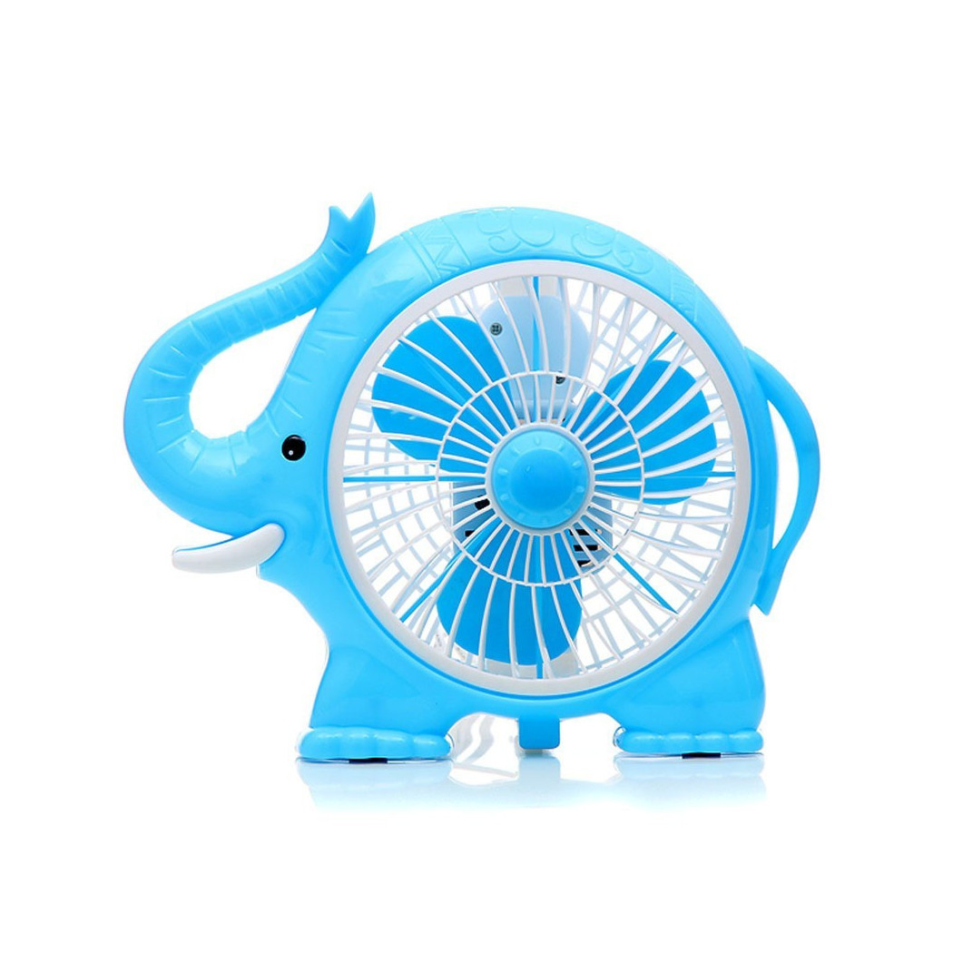 foto del prodotto trade shop ventilatore da tavolo 3 ventole a forma di elefante silenzioso colorato 8 quot 