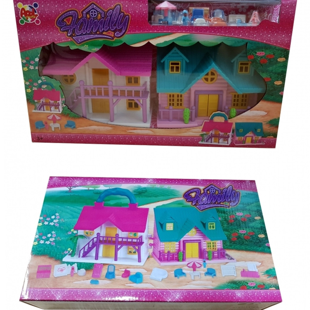 foto del prodotto trade shop villa casa vacanze portatile 2 bambole letto ombrellone pouf gioco mare bambine 
