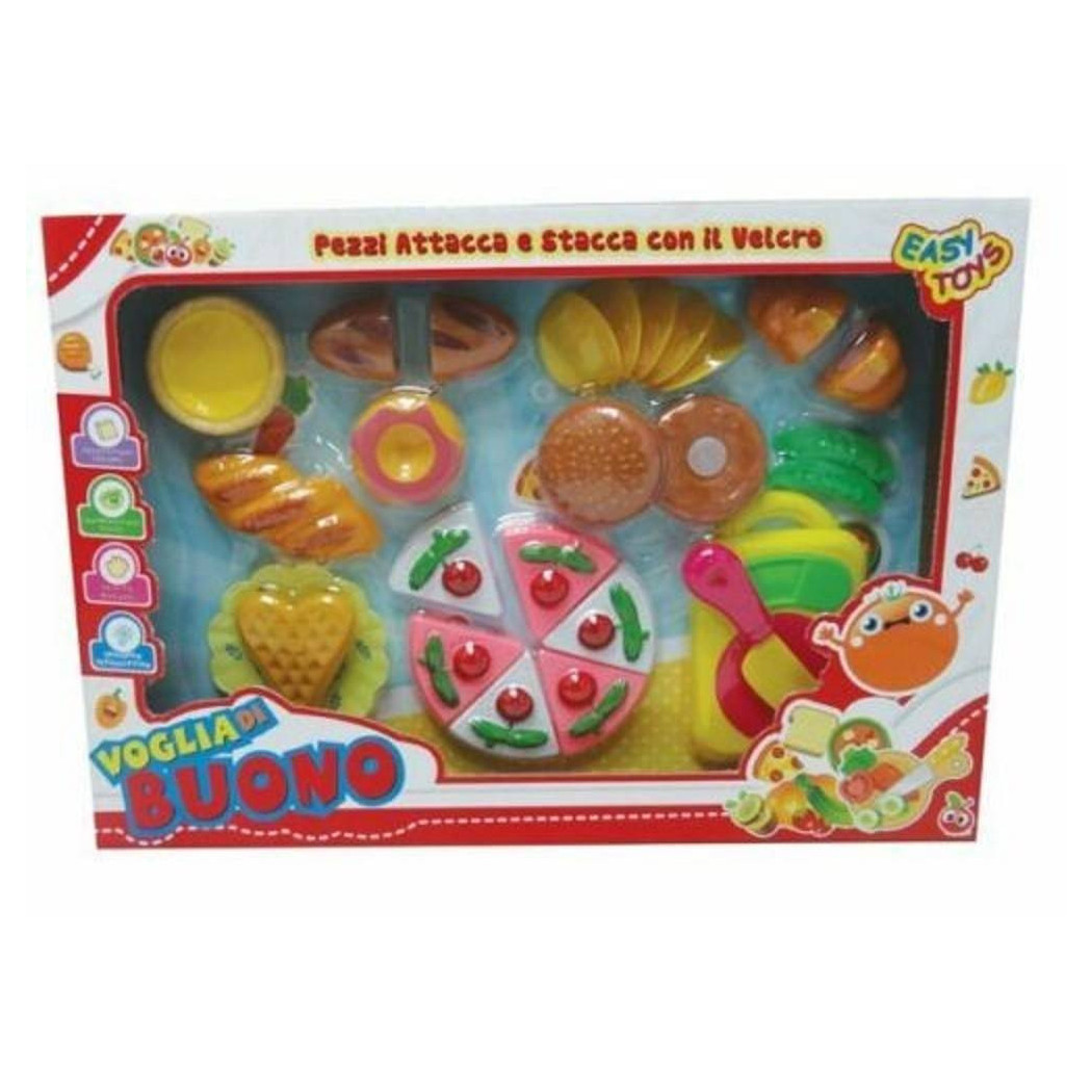 foto del prodotto trade shop voglia di buono attacca e stacca velcro torta alimenti giocattolo gioco bambina 