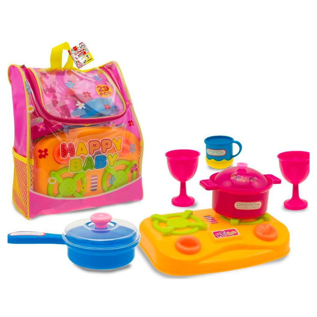 foto del prodotto trade shop zainetto gioca in cucina passione da chef 26 pezzi inclusi gioco per bambini 