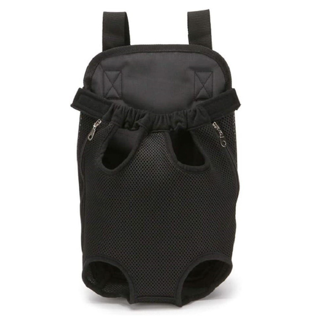 foto del prodotto trade shop zaino per animali domestici traspirante cani regolabile portatile rete tg.m nero 