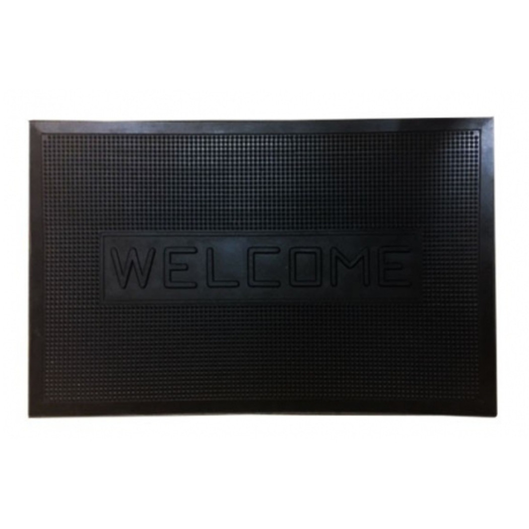 foto del prodotto trade shop zerbino gomma nero home ingresso 70x45cm tappeto cucina ingresso bagno 
