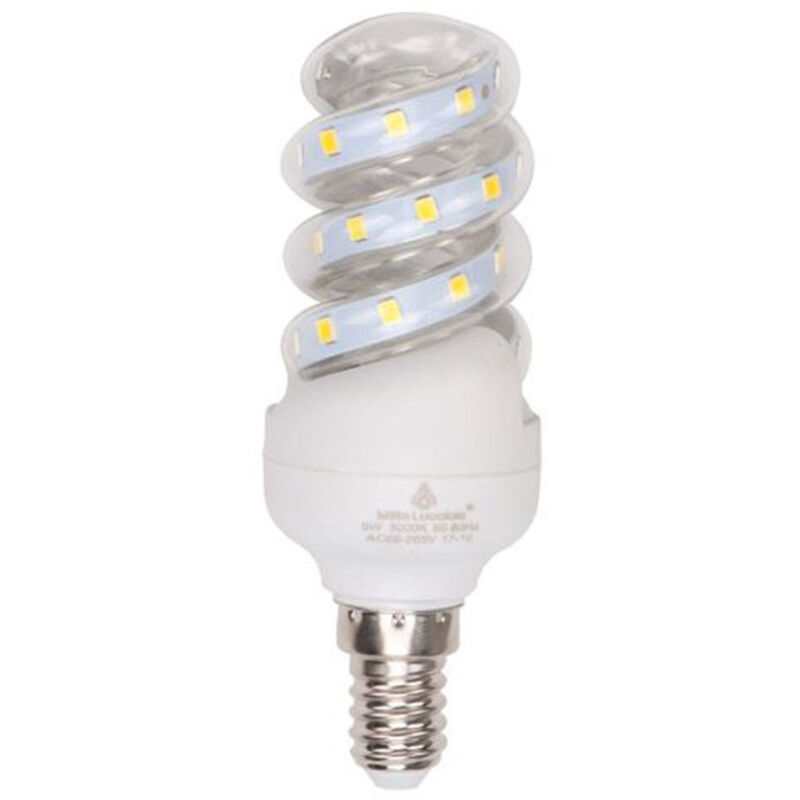 foto del prodotto tradeshop trade shop traesio lampadina led 5 w e14 475lm spirale luce calda 3000k naturale 4000k fredda 6500k bianco caldo 