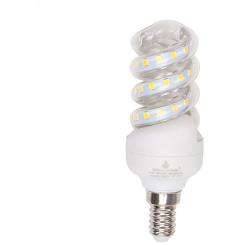 foto del prodotto tradeshop trade shop traesio lampadina led 7 w e14 665lm spirale luce calda 3000k naturale 4000k fredda 6500k bianco caldo 