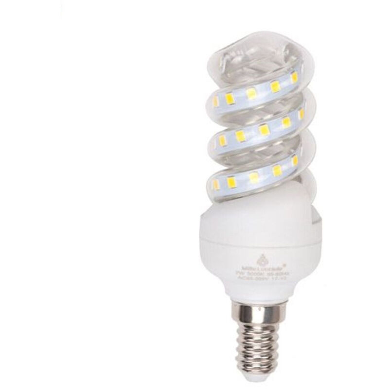 foto del prodotto tradeshop trade shop traesio lampadina led 7 w e14 665lm spirale luce calda 3000k naturale 4000k fredda 6500k bianco freddo 