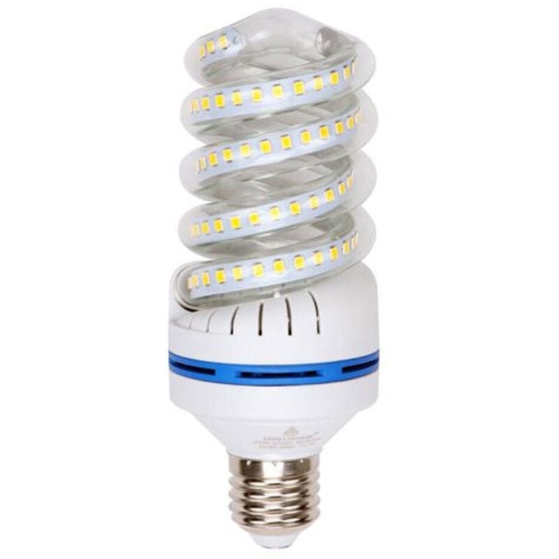 foto del prodotto tradeshop - trade shop traesio - lampadina led e27 20 watt 1900lm tortiglione vortice spirale luce naturale calda - -bianco caldo -