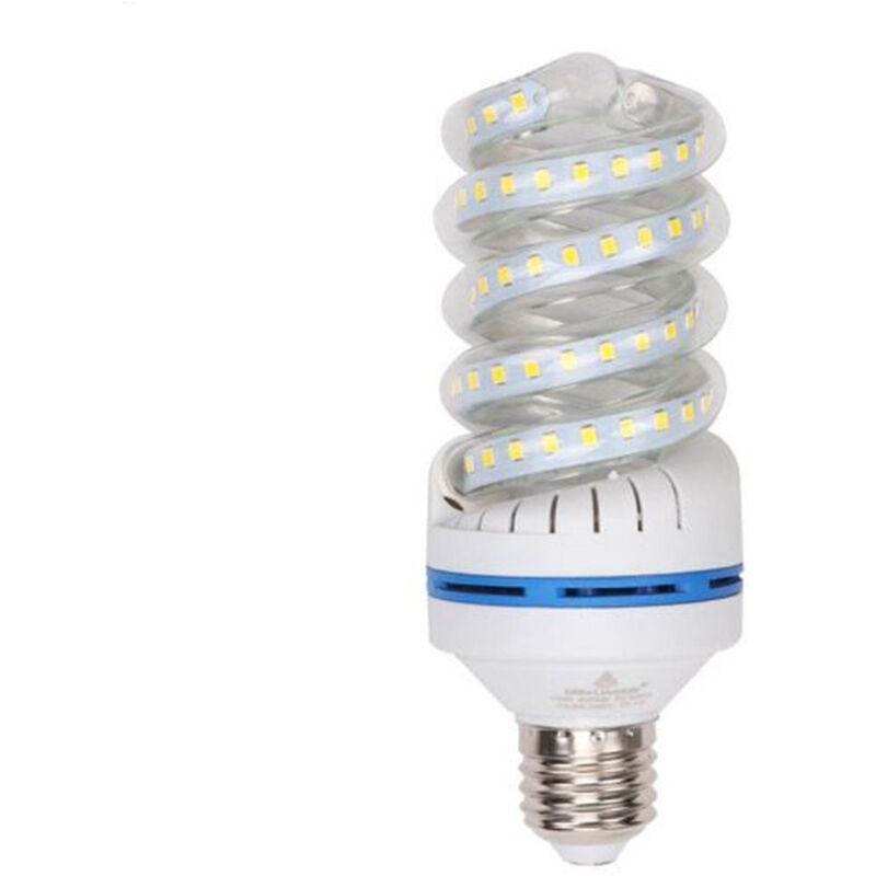 foto del prodotto tradeshop - trade shop traesio - lampadina led e27 30w 2850lm tortiglione vortice spirale luce naturale calda fredda - -bianco caldo -