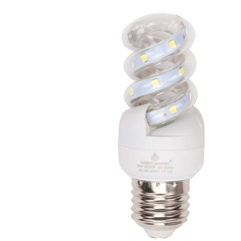 foto del prodotto tradeshop trade shop traesio lampadina led e27 5w 475lm tortiglione vortice spirale luce fredda naturale calda bianco caldo 