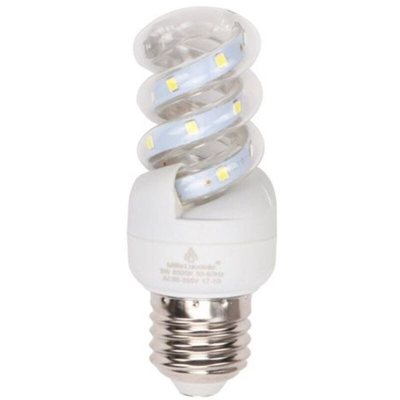 foto del prodotto tradeshop trade shop traesio lampadina led e27 7w 665lm tortiglione vortice spirale luce fredda naturale calda bianco freddo 