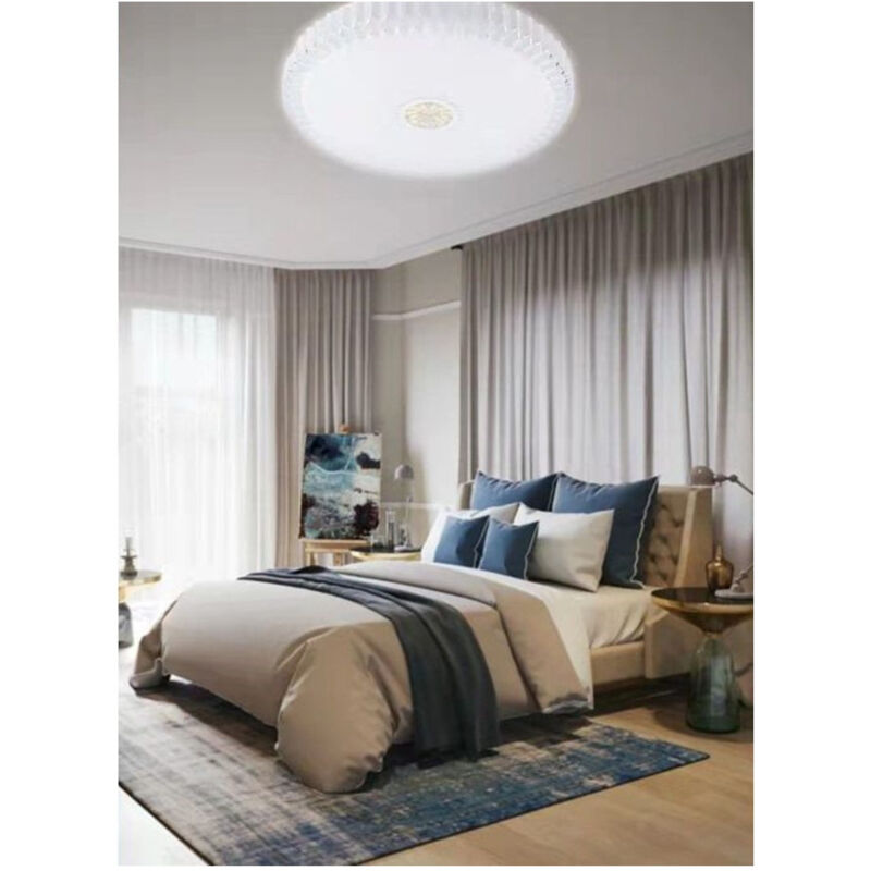 foto del prodotto tradeshop trade shop traesio plafoniera a soffitto 45w design cristalli luce fredda naturale ip20 fst 40a29970 bianco freddo 