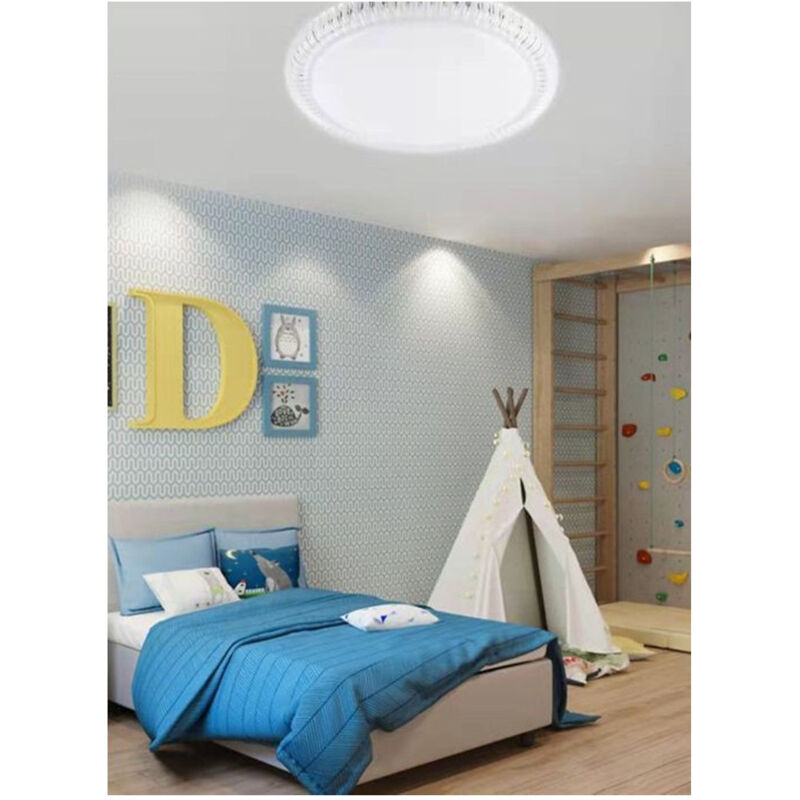 foto del prodotto tradeshop trade shop traesio plafoniera a soffitto rotonda ip20 45 w 3600lm luce fredda naturale fst 40a27214 bianco freddo 