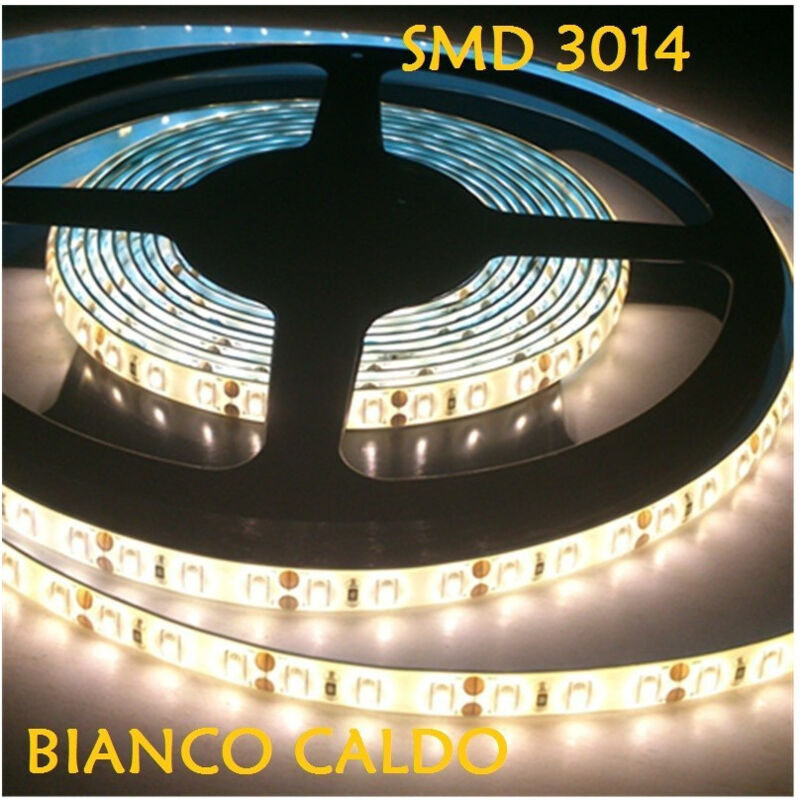 foto del prodotto traesio 5 metri strip striscia 300 led 3014 smd per esterno ip65 12 v dc caldo freddo bianco caldo trade shop