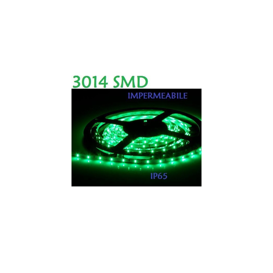 foto del prodotto traesio 5 metri strip striscia 300 led 3014 smd per esterno ip65 12 v dc caldo freddo verde trade shop