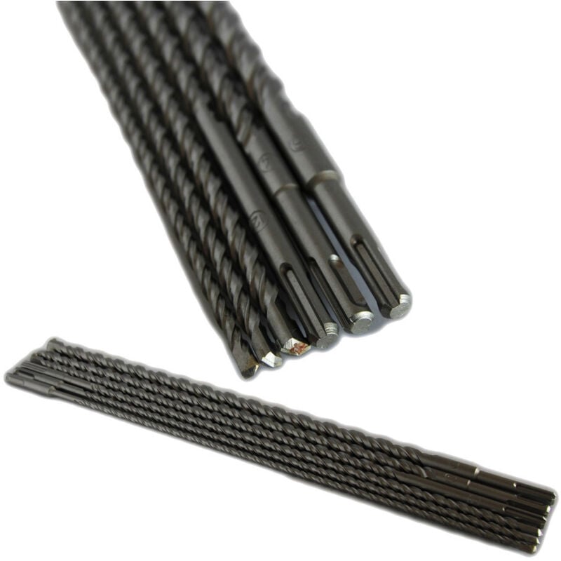 foto del prodotto traesio 6 punte muro sds da 450 mm per trapano tassellatore 6, 8, 10, 12, 14, 16 mm trade shop