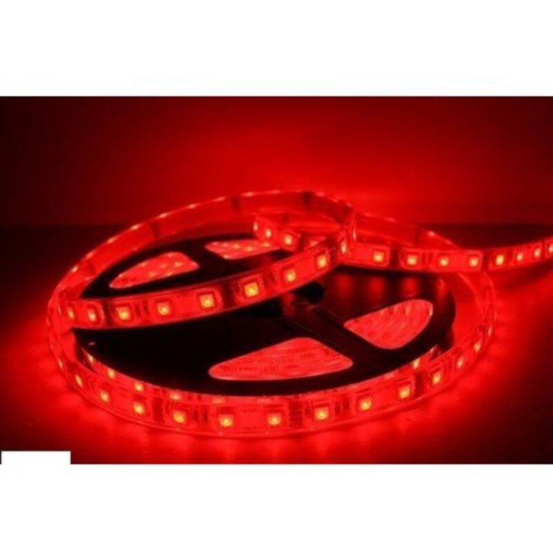 foto del prodotto traesio - bobina striscia led 5050 flessibile 5 mt adesiva luce interno esterno ip65 strip - -bianco freddo - - trade shop