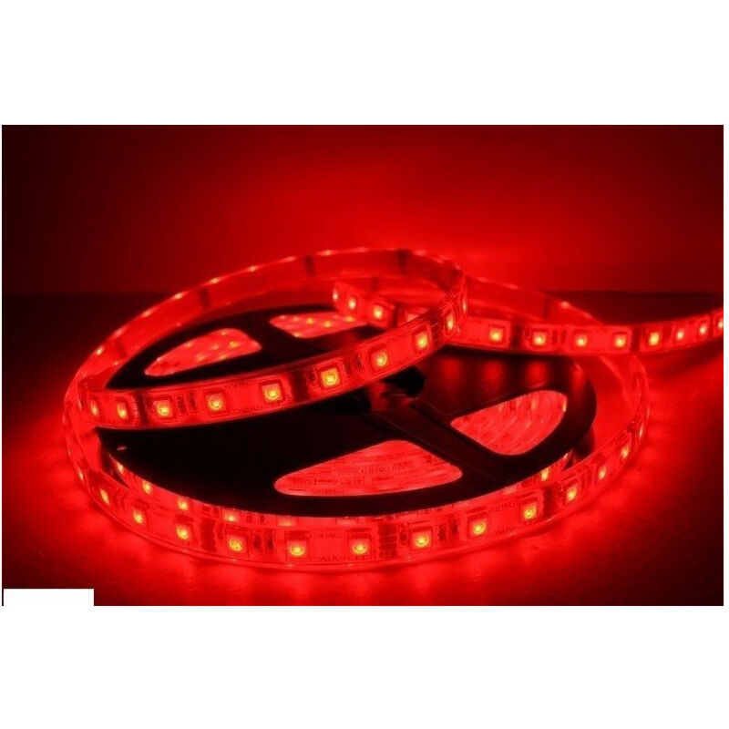 foto del prodotto traesio bobina striscia led 5050 flessibile 5 mt adesiva luce interno esterno ip65 strip rosso trade shop
