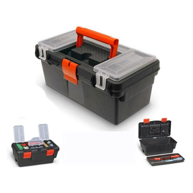 foto del prodotto traesio cassetta 33cm 13 porta utensili valigetta borsa attrezzi in plastica minuteria trade shop