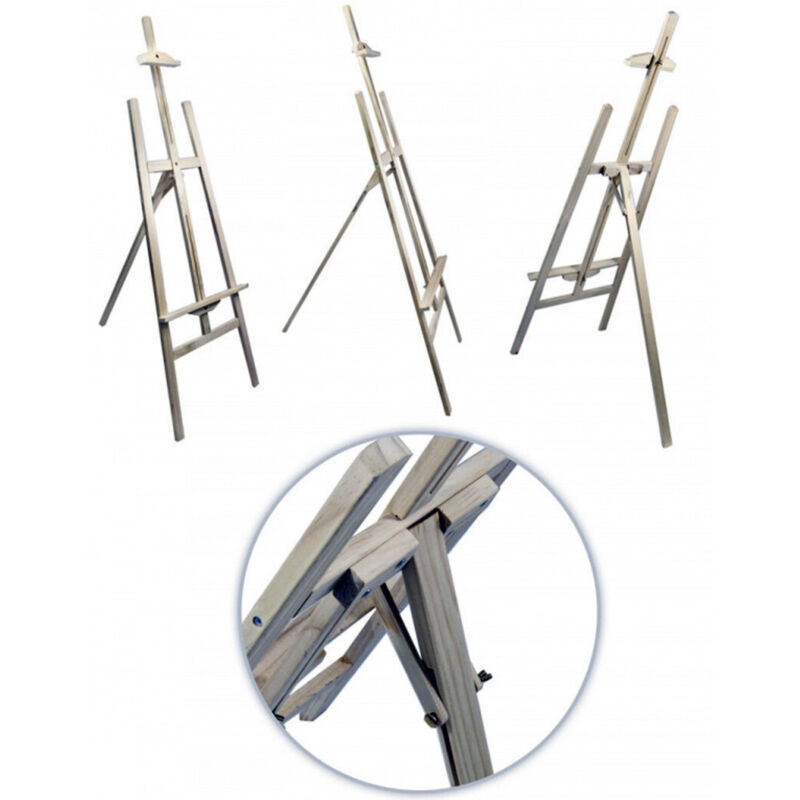 foto del prodotto traesio - cavalletto artistico supporto per pittura tela pieghevole legno 120cm disegno - - trade shop