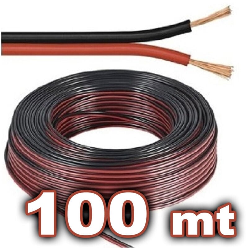 foto del prodotto traesio - cavo speaker 100mt trasparente collegamento bipolare audio altoparlanti casse - - trade shop