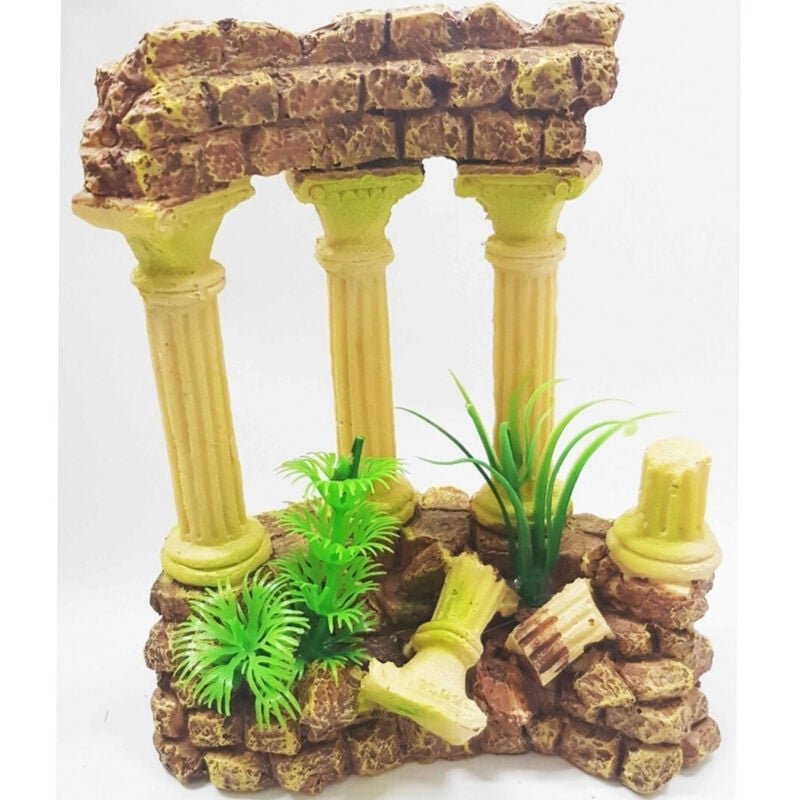 foto del prodotto traesio colonna romana colonne rocciosa 15x11x15cm ornamento acquari decorazioni pietra trade shop
