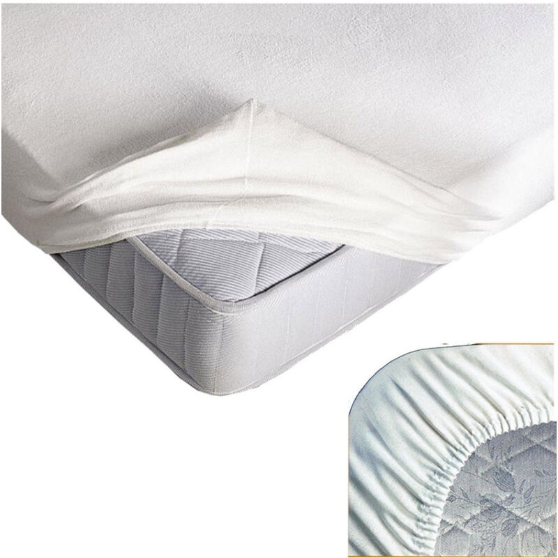 foto del prodotto traesio coprimaterasso matrimoniale salvamaterasso spugna con angoli elasticizzato 1,8x2 trade shop