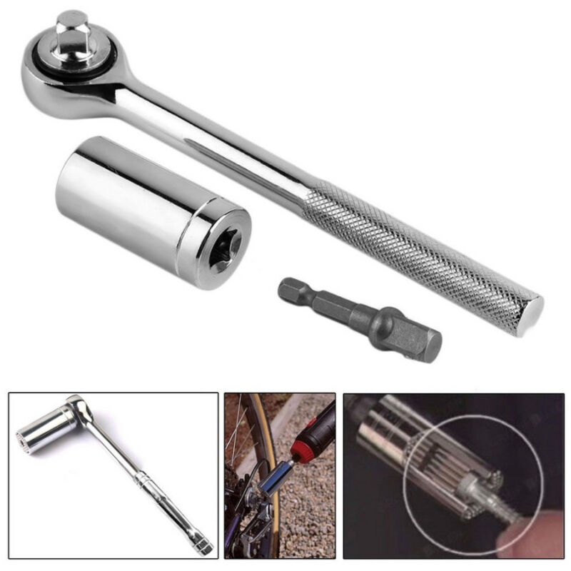 foto del prodotto traesio kit 3 pezzi chiave universale a bussola da 7 a 19 mm avvita svita dado bullone trade shop