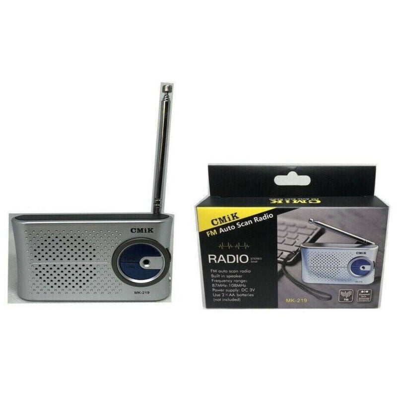foto del prodotto traesio mini radio fm mk 219 radiolina lettore stereo auto scan portatile trade shop