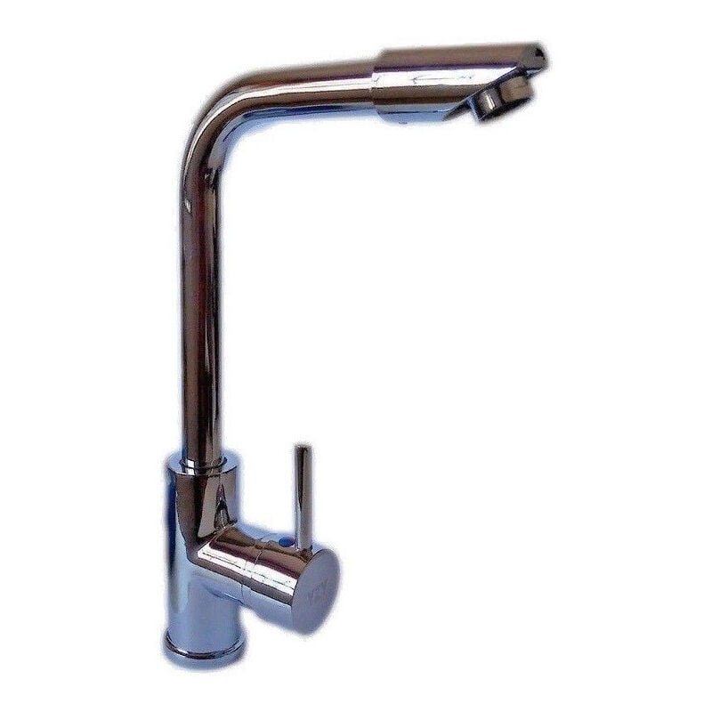 foto del prodotto traesio miscelatore rubinetto monocomando per lavello cucina canna alta 6204 trade shop