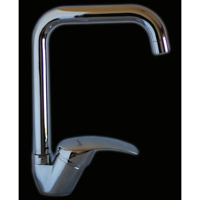 foto del prodotto traesio miscelatore rubinetto monocomando per lavello cunina acciaio cromato 3610 trade shop