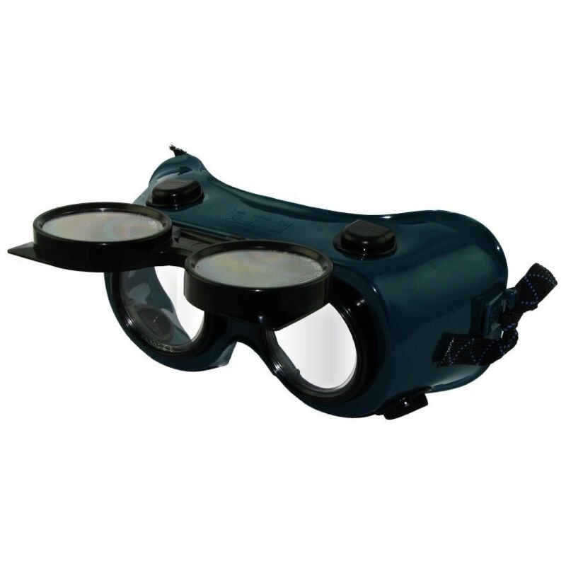 foto del prodotto traesio occhiali a maschera da saldatura per protezione occhi lavoro sicurezza doppia lente ribaltabile trade shop