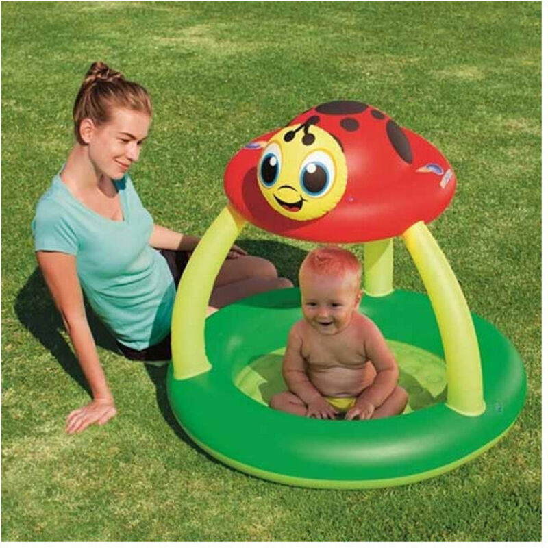 foto del prodotto traesio piscina gonfiabile coccinella con parasole 91 x 84 cm 23 l per bambini trade shop