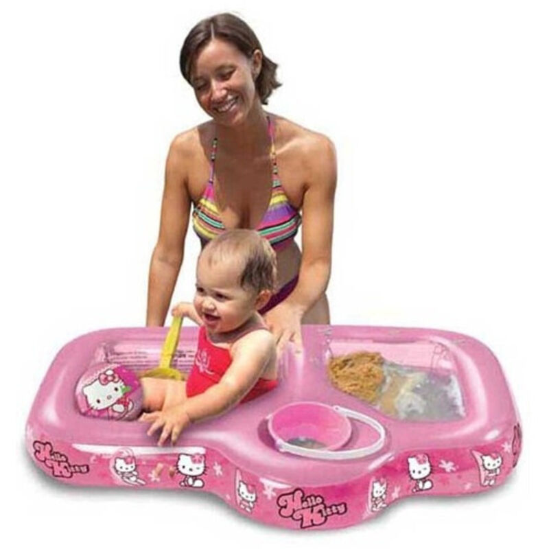 foto del prodotto traesio piscina gonfiabile hello kitty sabbia acqua rosa 90 cm mare giardino esterni trade shop