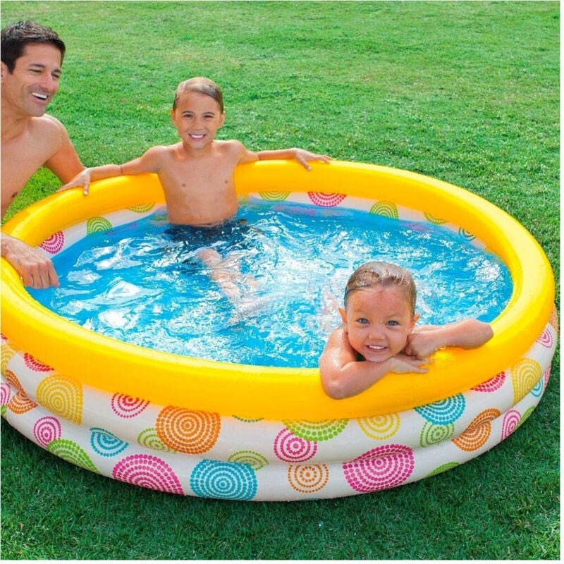 foto del prodotto traesio piscina gonfiabile per bambini 3 anelli 147 x 33 cm giardino terrazzo 330 lt trade shop