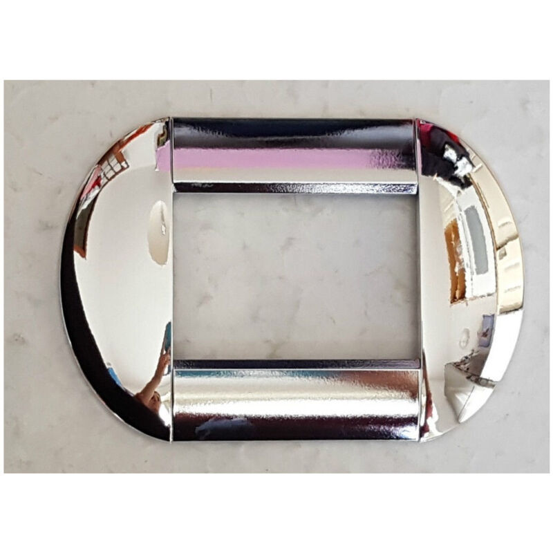 foto del prodotto traesio placca placche placchette compatibili living international light bombate bticino cromo 7 fori trade shop