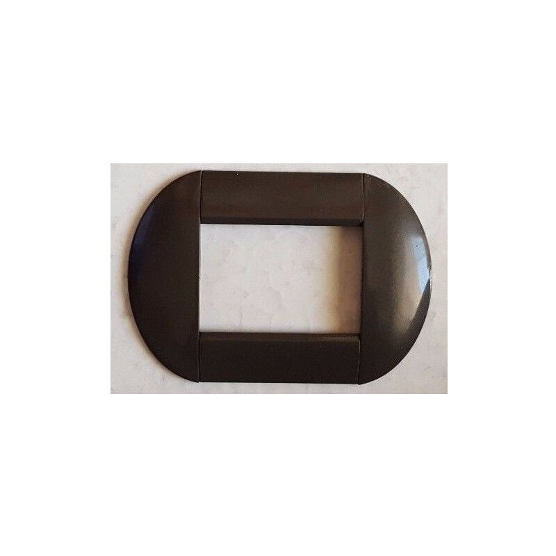 foto del prodotto traesio placca placche placchette compatibili living international light bombate bticino grigio scuro 7 fori trade shop
