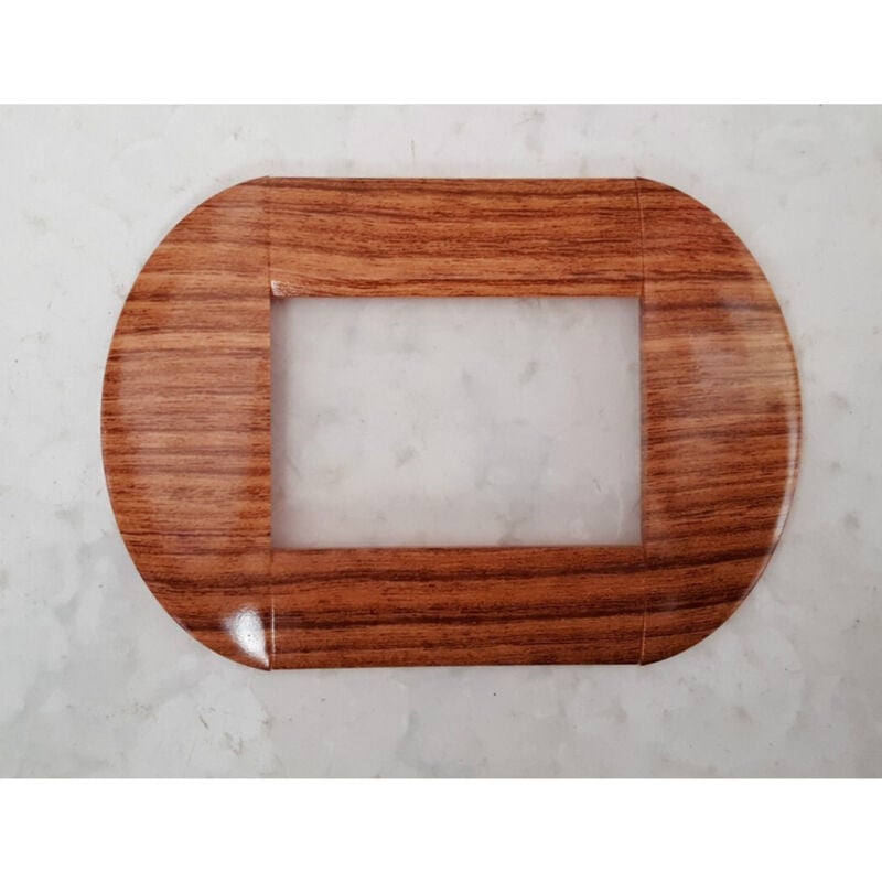 foto del prodotto traesio - placca placche placchette compatibili living international light bombate bticino - legno rovere -3 fori - - trade shop