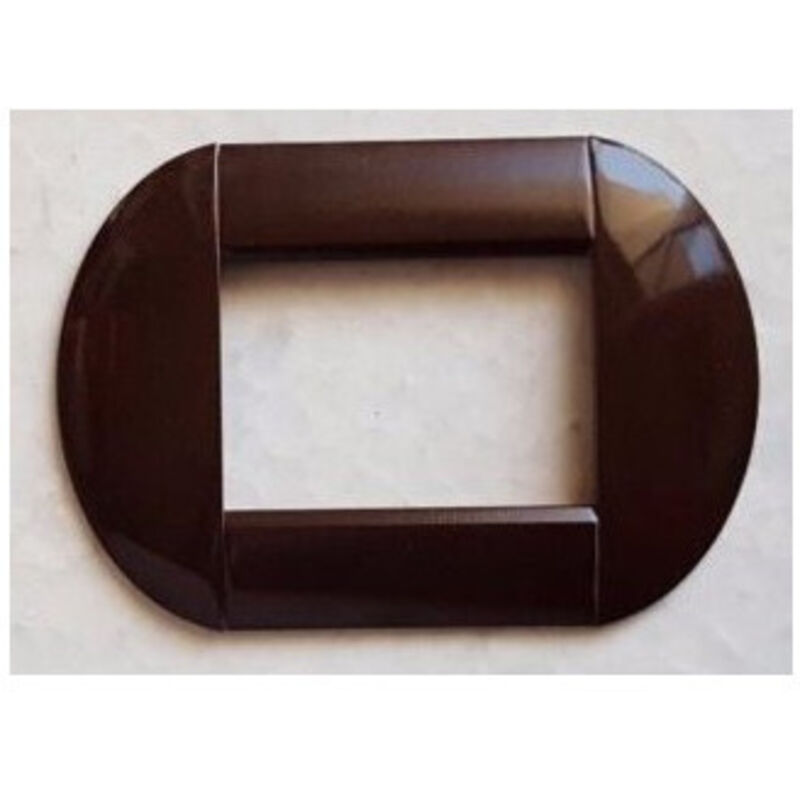 foto del prodotto traesio placca placche placchette compatibili living international light bombate bticino marrone 4 fori trade shop