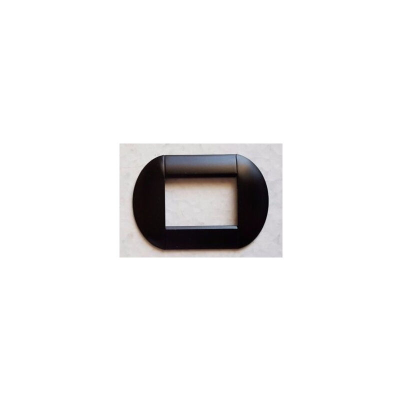 foto del prodotto traesio placca placche placchette compatibili living international light bombate bticino nero opaco 7 fori trade shop