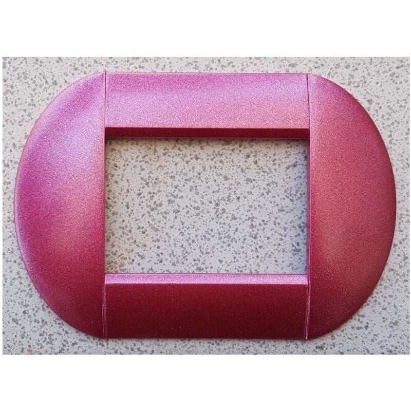 foto del prodotto traesio placca placche placchette compatibili living international light bombate bticino rosa metallizzato 4 fori trade shop