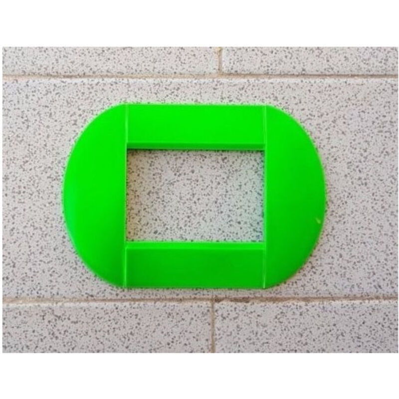 foto del prodotto traesio - placca placche placchette compatibili living international light bombate bticino - verde fluo -3 fori - - trade shop