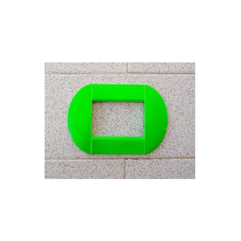 foto del prodotto traesio placca placche placchette compatibili living international light bombate bticino verde fluo 7 fori trade shop