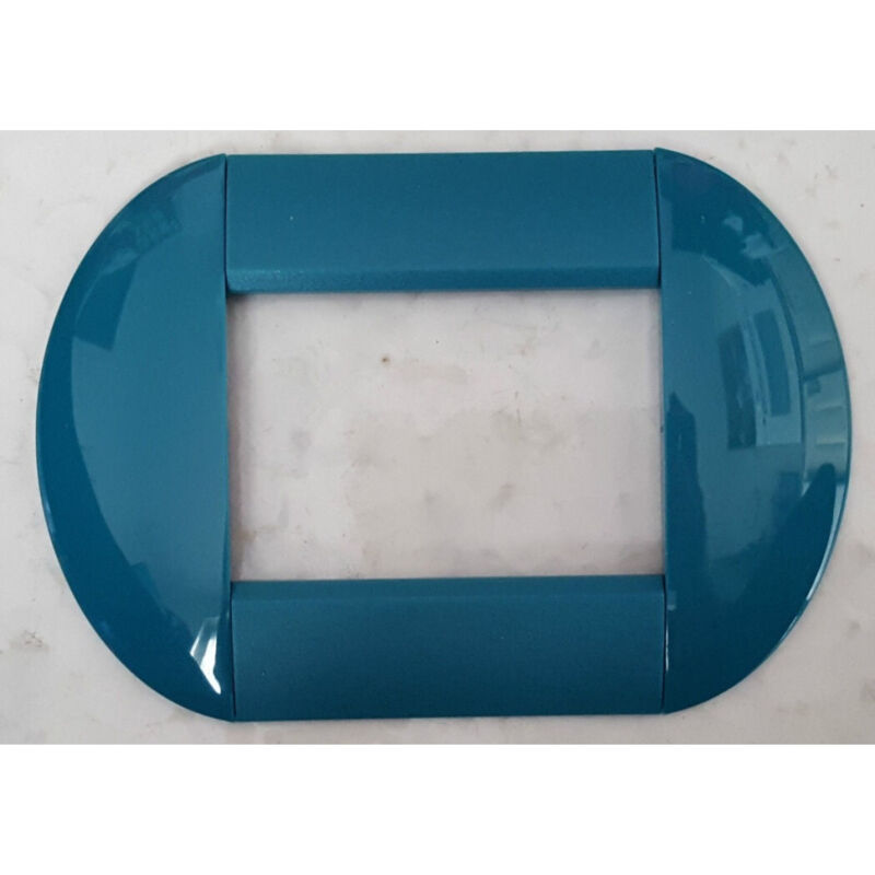 foto del prodotto traesio - placca placche placchette compatibili living international light bombate bticino - verde petrolio -3 fori - - trade shop